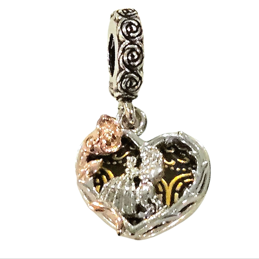 LINX DISCOUNTINUED Disney Silver Beauty & the Beast Ballroom Bracelet Charm